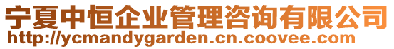 寧夏中恒企業(yè)管理咨詢有限公司