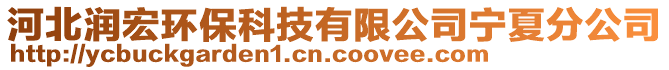 河北潤宏環(huán)保科技有限公司寧夏分公司