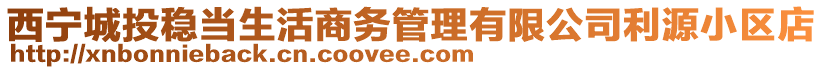 西寧城投穩(wěn)當(dāng)生活商務(wù)管理有限公司利源小區(qū)店