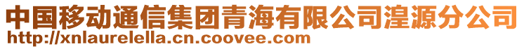 中国移动通信集团青海有限公司湟源分公司