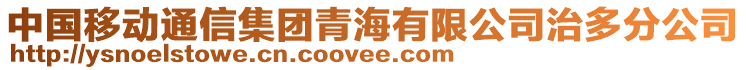 中國移動通信集團青海有限公司治多分公司