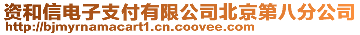 資和信電子支付有限公司北京第八分公司