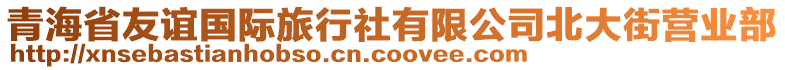 青海省友誼國(guó)際旅行社有限公司北大街營(yíng)業(yè)部