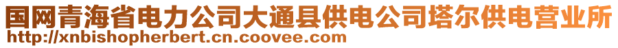 國網青海省電力公司大通縣供電公司塔爾供電營業(yè)所