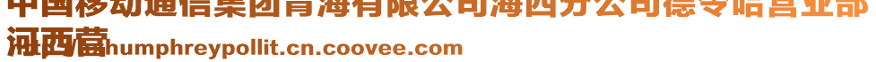 中國移動通信集團青海有限公司海西分公司德令哈營業(yè)部
河西營