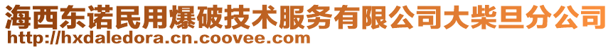 海西東諾民用爆破技術(shù)服務(wù)有限公司大柴旦分公司