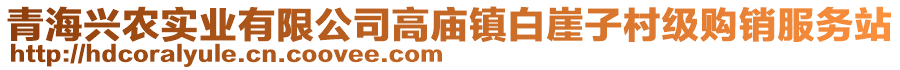 青海興農(nóng)實業(yè)有限公司高廟鎮(zhèn)白崖子村級購銷服務(wù)站