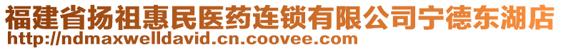 福建省揚(yáng)祖惠民醫(yī)藥連鎖有限公司寧德東湖店