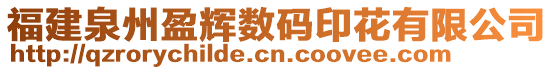 福建泉州盈輝數(shù)碼印花有限公司