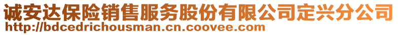 誠(chéng)安達(dá)保險(xiǎn)銷(xiāo)售服務(wù)股份有限公司定興分公司