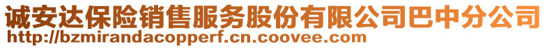 誠安達保險銷售服務股份有限公司巴中分公司