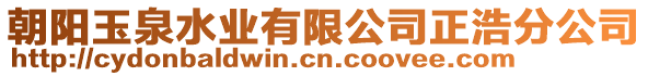 朝陽玉泉水業有限公司正浩分公司
