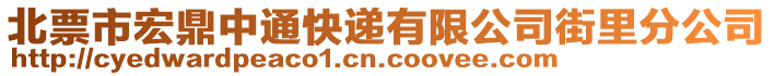 北票市宏鼎中通快遞有限公司街里分公司