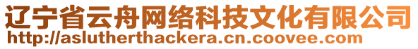 辽宁省云舟网络科技文化有限公司