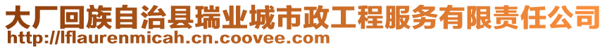 大廠回族自治縣瑞業(yè)城市政工程服務有限責任公司