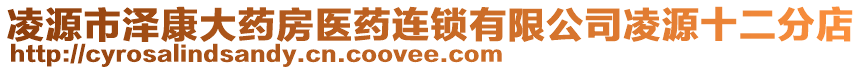 凌源市澤康大藥房醫(yī)藥連鎖有限公司凌源十二分店