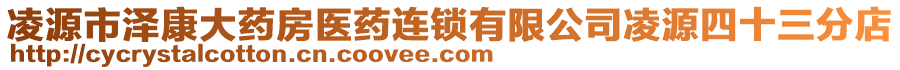 凌源市澤康大藥房醫(yī)藥連鎖有限公司凌源四十三分店