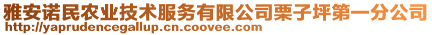 雅安诺民农业技术服务有限公司栗子坪第一分公司