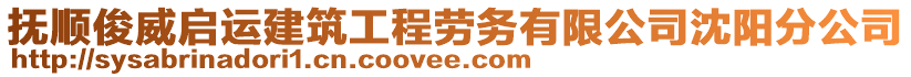 撫順俊威啟運建筑工程勞務(wù)有限公司沈陽分公司