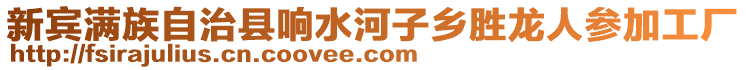 新賓滿族自治縣響水河子鄉(xiāng)勝龍人參加工廠