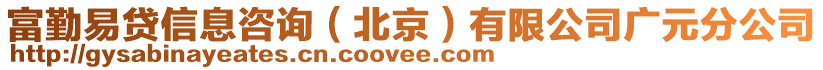 富勤易貸信息咨詢（北京）有限公司廣元分公司