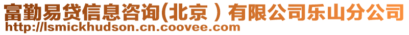 富勤易貸信息咨詢(北京）有限公司樂山分公司