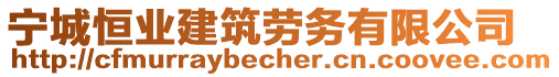 寧城恒業建筑勞務有限公司