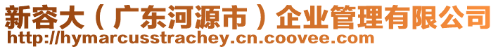 新容大（廣東河源市）企業(yè)管理有限公司