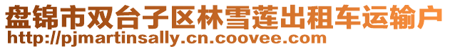 盤(pán)錦市雙臺(tái)子區(qū)林雪蓮出租車(chē)運(yùn)輸戶(hù)