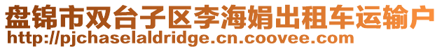 盘锦市双台子区李海娟出租车运输户