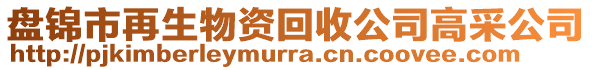 盤錦市再生物資回收公司高采公司