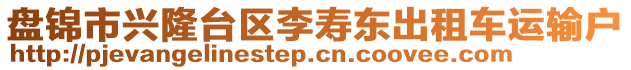 盤錦市興隆臺區(qū)李壽東出租車運輸戶