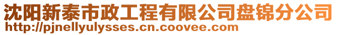 沈陽新泰市政工程有限公司盤錦分公司