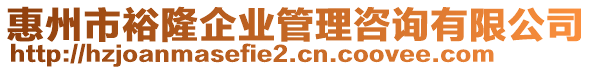 惠州市裕隆企業(yè)管理咨詢有限公司