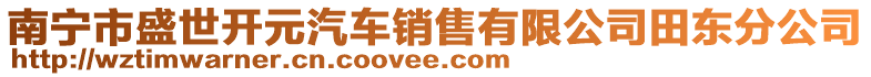 南寧市盛世開元汽車銷售有限公司田東分公司