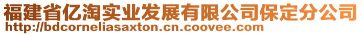 福建省億淘實業(yè)發(fā)展有限公司保定分公司