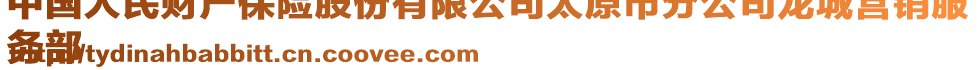 中國(guó)人民財(cái)產(chǎn)保險(xiǎn)股份有限公司太原市分公司龍城營(yíng)銷服
務(wù)部