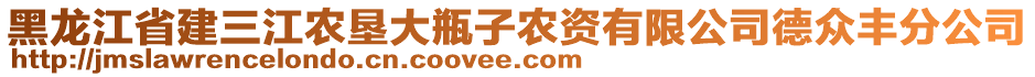 黑龍江省建三江農(nóng)墾大瓶子農(nóng)資有限公司德眾豐分公司