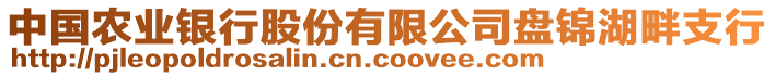 中國農(nóng)業(yè)銀行股份有限公司盤錦湖畔支行