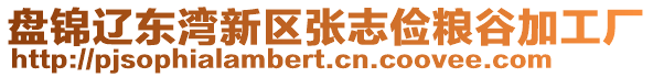 盤錦遼東灣新區(qū)張志儉糧谷加工廠