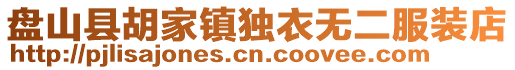 盤(pán)山縣胡家鎮(zhèn)獨(dú)衣無(wú)二服裝店