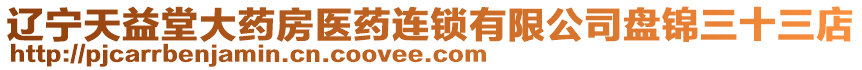 遼寧天益堂大藥房醫(yī)藥連鎖有限公司盤錦三十三店