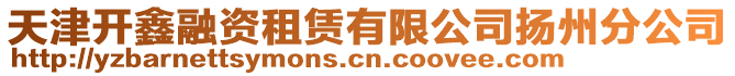 天津開鑫融資租賃有限公司揚州分公司