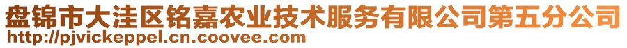 盘锦市大洼区铭嘉农业技术服务有限公司第五分公司