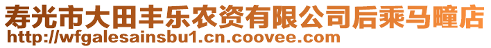 壽光市大田豐樂(lè)農(nóng)資有限公司后乘馬疃店