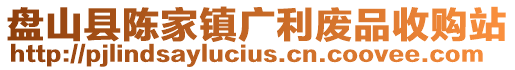 盤山縣陳家鎮(zhèn)廣利廢品收購站