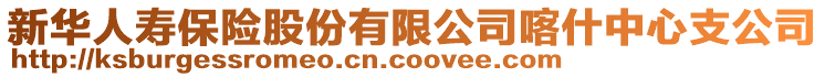 新華人壽保險股份有限公司喀什中心支公司