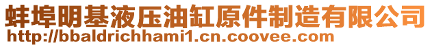 蚌埠明基液壓油缸原件制造有限公司