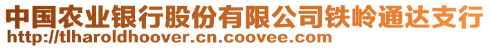 中國農(nóng)業(yè)銀行股份有限公司鐵嶺通達支行