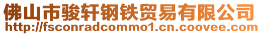 佛山市駿軒鋼鐵貿易有限公司